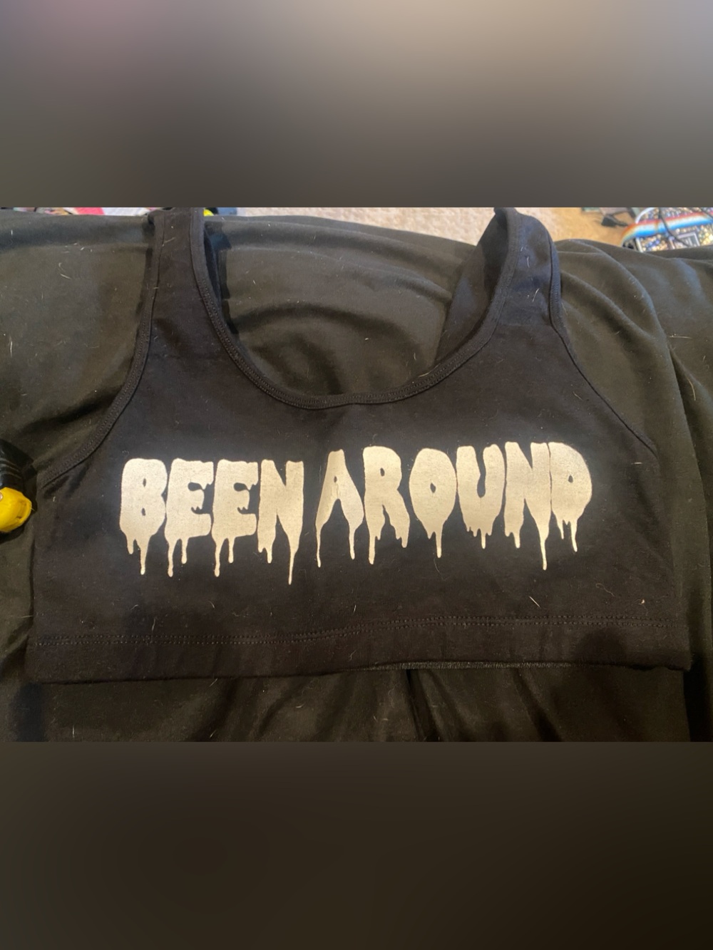 Bra, Black w/‘Been Around' Drippy Text